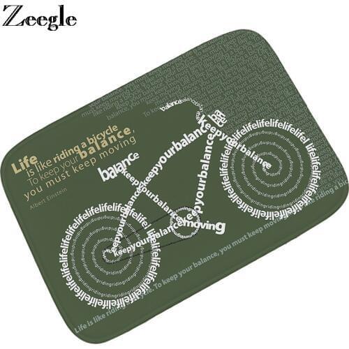 Zeegle Welcome Mat Outdoor Indoor Decor Printing Soft Door Mat Floor Carpet For Living Room Non-Slip Floor Rugs