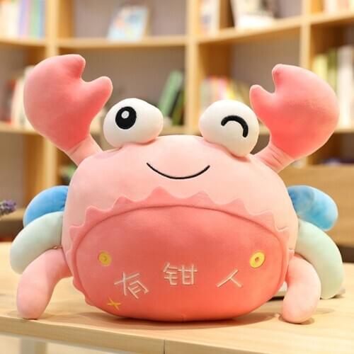 1pcs 25/40/60cm Cartoon crab plush cushion marine life stuffed crab pillows soft toys for kids as gift or plaything