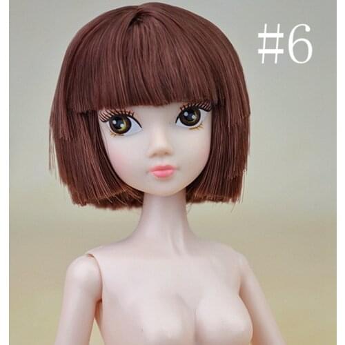 1pc Naked 12 Moveable Joints Chinese Doll Accessories For 11.5" Dollhouse 1/6 Doll Body + Head With Short Bob Hair Kids Gift