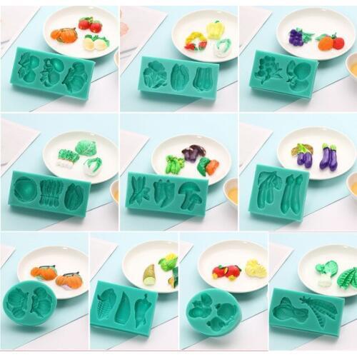 1PC Cake Decorating Tools Vegetable Fruit Folded Sugar Cake Mold Dessert Decoration Handmade Chocolate DIY Bakeware QA 017