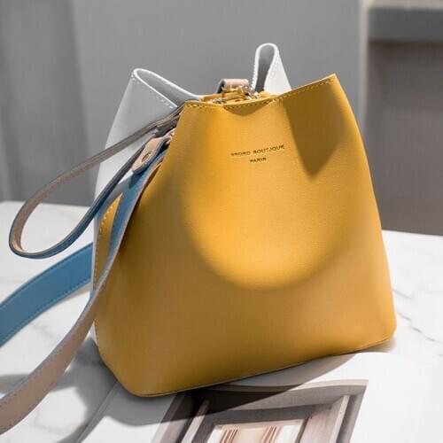 2020 Fashion Women Bag Summer Bucket Bag Women PU Leather Shoulder Bags Brand Designer Ladies Crossbody Messenger Bags S2277