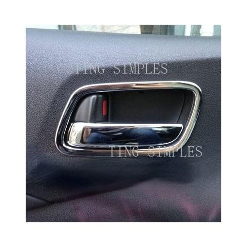 For Honda CRV CR-V 2015 2016 Car Body Styling Sticker Trim Door Inner Built Handle Bowl Frame Lamp Molding Ornament Parts 4pcs