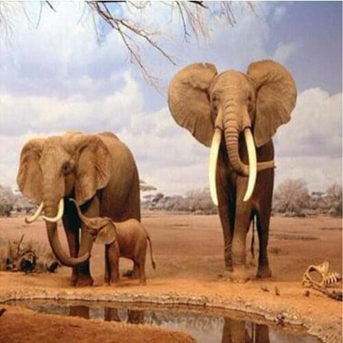 Diamond Embroidery Diy Diamond Painting Cross Stitch Kits Diamond Mosaic Elephant Full Square Diamond Embroidery AD206