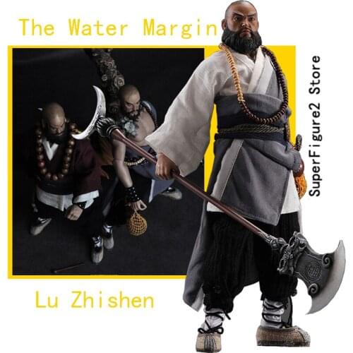 Ancient China The Water Margin Kung Fu Monk Warrior Hero Lu Zhishen 12" Collectible Figures Doll 1/6 Scale Action Figure