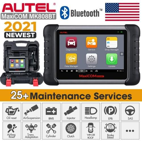 Autel MaxiCOM MK808BT Diagnostic Scan Tool Full System Diagnosis 25 Services IMMO/EPB/BMS/SAS/DPF/ABS/ect TPMS Programming tool