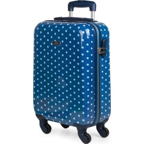 Suitcase Child Car Trolley Travel Polycarbonate Polka dot print undershirt. Baggage Hand 'S. Rigid AND Li