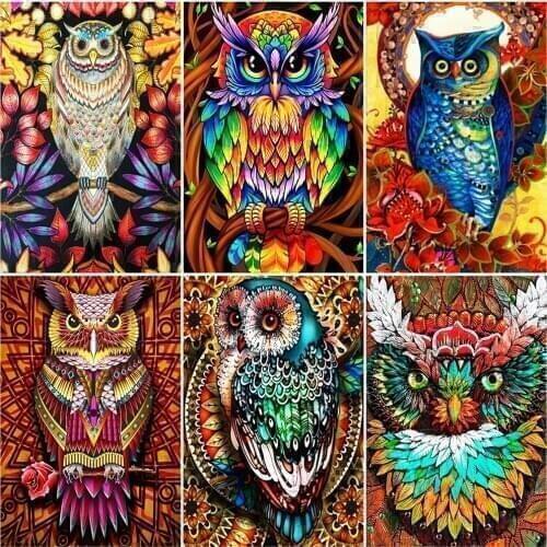 Evershine 5D DIY Diamond Painting Owl Rhinestone Art Diamond Embroidery Animals Sale Mosaic Cross Stitch Kit Home Decor Gift