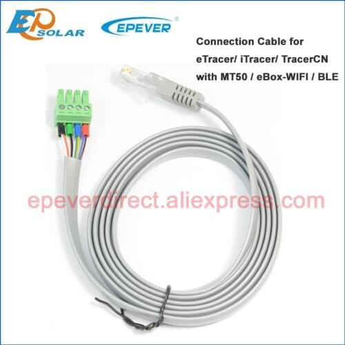 Cable CC-RJ45-3.81-150U connect MT50 wifi with IT ET CN EPsolar series solar controller