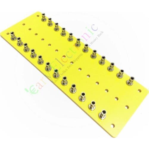 Wholesale and retail 10pc copper plated nickel Fiberglass Turret Terminal Strip 24pin Lug Tag Board free shipping