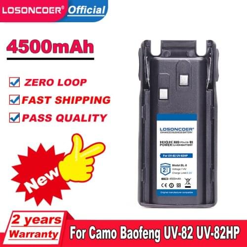 Top Brand 100% New 4500mAh BL-8 Battery For Baofeng Walkie Talkie UV-82 UV-82HP UV82 Plus UV-8D UV-82WX UV-89 UV 82