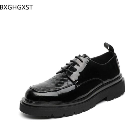 Black Patent Leather Shoes for Men 2021 Designer Dress Shoes Mens Fashion Men Office Shoes Formal Chaussure Homme Zapatos Hombre