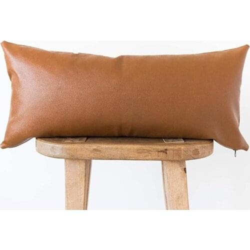 Waist Pillowcase for Sofa Bed Sofa Decoration, Rectangular Decorative Cushion Cover Brown