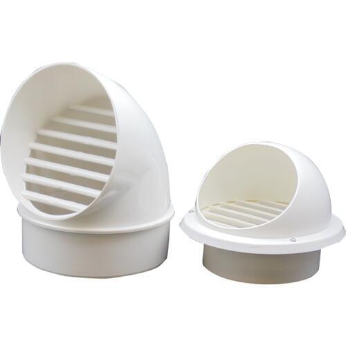 New PVC Ventilation Exhaust Grille round Wall Ceiling Air Vent Grille Ducting Cover Outlet Heating Cooling Waterproof Vent Cap