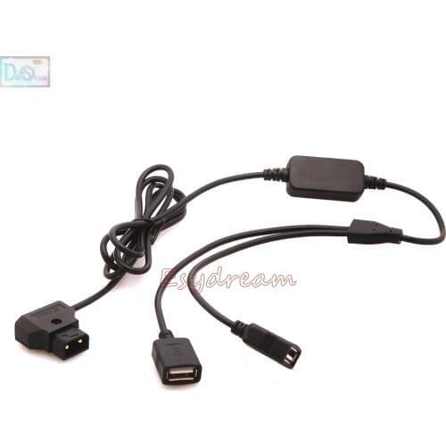 New P-Tap D-Tap PowerTap 14.8v Battery to Two Female USB 5v 2A DC Power Adapter