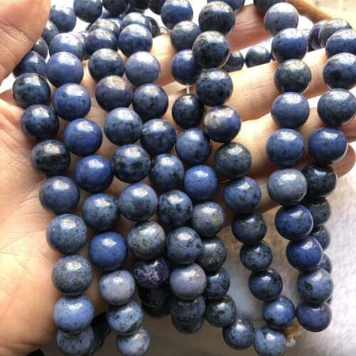 Wholesale 1string 15" Blue Dumortierite Beads,Natural Stone Beads,Plain Round Beads 4mm 6mm 8mm 10mm 12mm Gem Stone Loose Beads