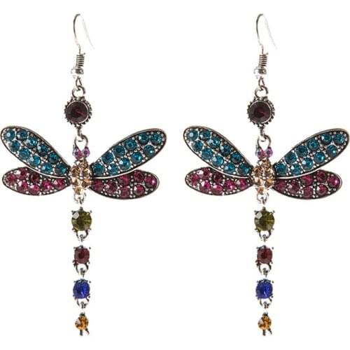 Wholesale Dragonfly Earrings Dangle for Teens Cocktail Party Stylish Accessories Birthday Gift Statement Animal Earring Women