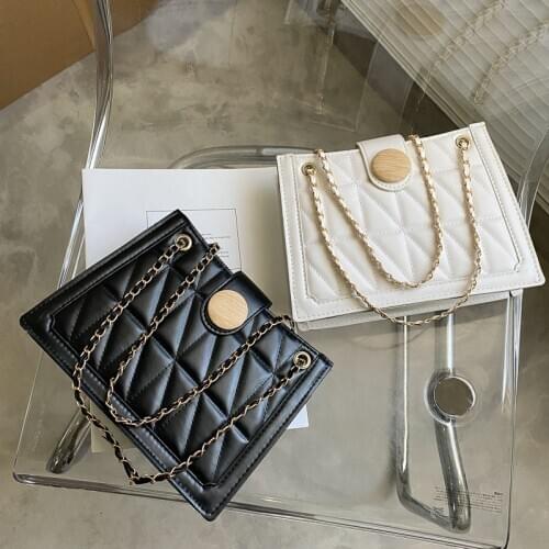 Autumn Women 's Bag 2020 New Fashion Trend Ins Cross Arm Handbag Diamond Lattice One Shoulder Underarm Bag Red Net Mobile Bag PU