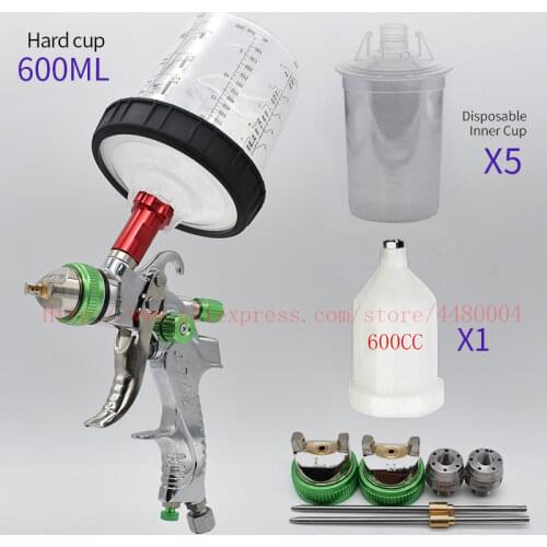 HVLP Spray Gun Set 1.4mm+1.7mm+2.0mm nozzle Paint Spray Gun Professional Airbrush spray gun for painting cars