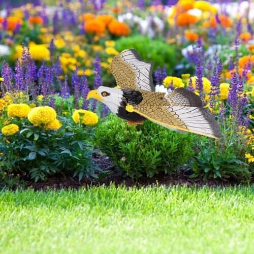 Hanging Eagle Realistic Plastic Eagle Protect Plants Repel Birds Music Sound for Home Garden Yard Park Farm Pest Control Product