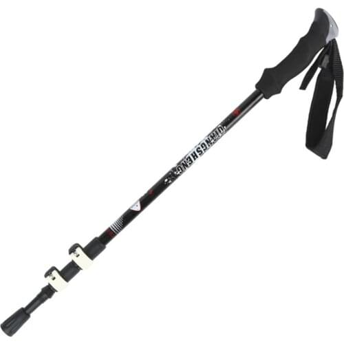 Aluminum alloy hiking trekking poles, ultra-light walking sticks, telescopic outer lock, three-section outdoor climbing poles