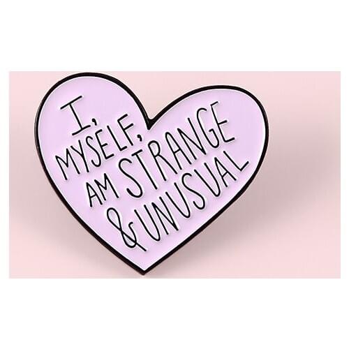 Pink Love Brooch Backpack Badges Enamel Pins Shirt Collar Lapel Broche for Men Women Badge Pines Brooches Jewelry Accessories