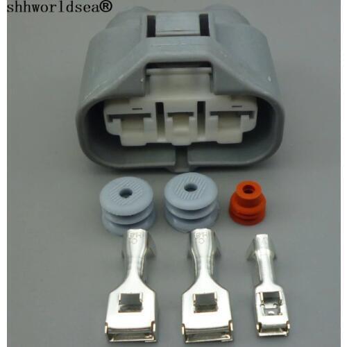 Shhworldsea 3 pin Inline-Hybrid auto waterproof electric cable plug connector 6189-0588