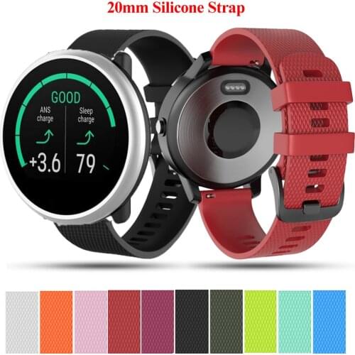 20MM Replacement Silicone Wrist Strap For Polar Ignite 2 Unite/Xiaomi Huami Amazfit Bip GTR 42mm GTS 2e/Garmin Venu SQ Watchband