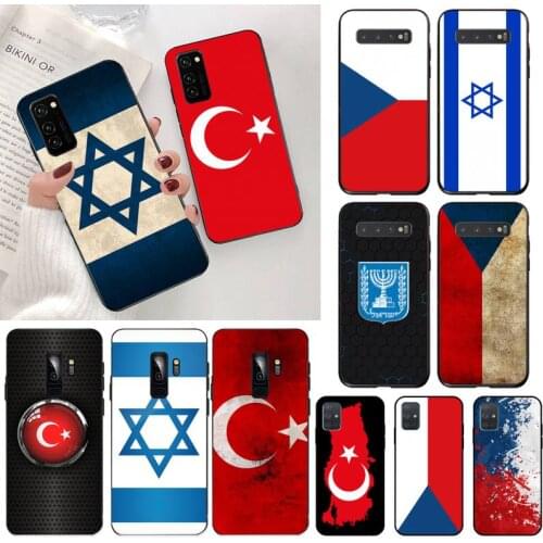 Israel Czech Republic Turkey Flag Phone Case for Samsung S20 plus Ultra S6 S7 edge S8 S9 plus S10 5G lite 2020
