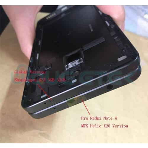 For Xiaomi redmi note 4X Global Version Snapdragon Back Housing note 4X MTK Battery Cover case +side keys +glass lens