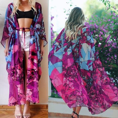 2019 Newest Fashion Hot Sexy Charming Wholesale Women Ladies Mesh Long Floral Bikini Sarong Cover Up Swimwear Beach Wear Bathing