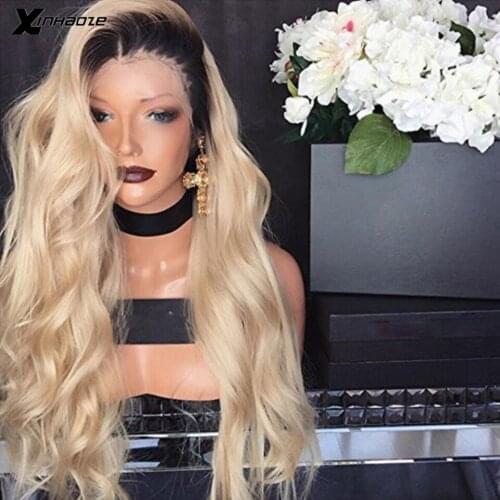 1B/613# Honey Blonde Lace Front Human Hair Wig Wave 13x6 Lace Frontal Wigs Ombre Pre Plucked For Black Women Brazilian Hair