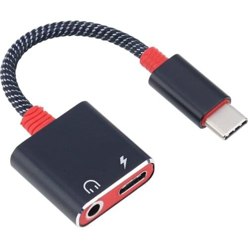 2 in1 Type C To 3.5mm Jack Earphone Cable Adapter For Huawei P10 P20 Mate For USB C Audio Headphone Charging AUX Cable 50pcs/lot