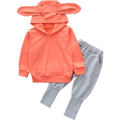 2021boutique clothes spring and autumn new childrens clothing suit long-sleeved sweater + trousers two-piece suit Cute baby suit