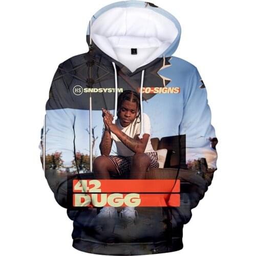 42 Dugg 3D Printed Fashion Fall Winer Suit Hoodies Sportswear Hooded Youthful HIP HOP Women/Men the hooded