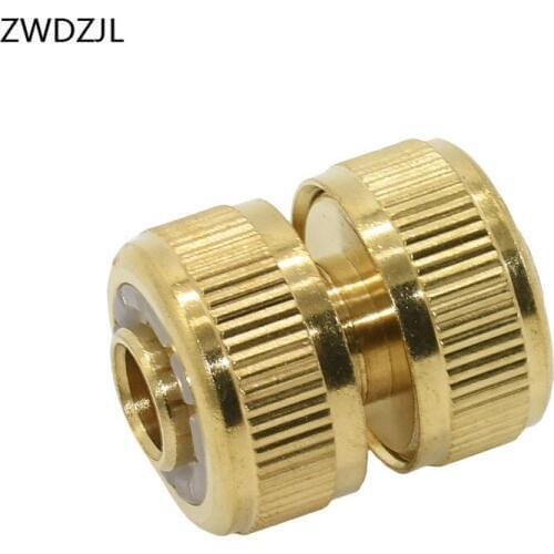 Irrigation brass hose connector 1/2 quick connector 2 way hose repair 16mm Garden Irrigation Extension joint 6pcs