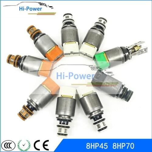 9pcs 8HP45 8HP70 Transmission Solenoid Valve Kit Fits for Land Rover Discovery Alumiunm Alloy Transmission Valve