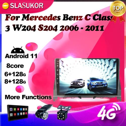 Android Multimedia Video Player For Mercedes Benz C Class 3 W204 S204 2006 2007 2008 2009 2010 2011 Car Navigation GPS No 2din
