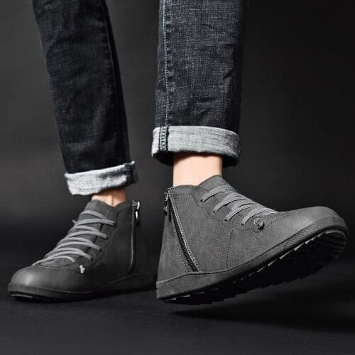 Winter Boots For Men Mens Boots Shoes Cowboy Mens Casual Men Sneakers For Work Dress Black MEN ANKLE BOOTS Coturno Man