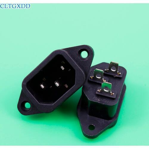 Cltgxdd AC 250V 10A 3 Terminal IEC320 C14 Power Inlet Plugs Sockets