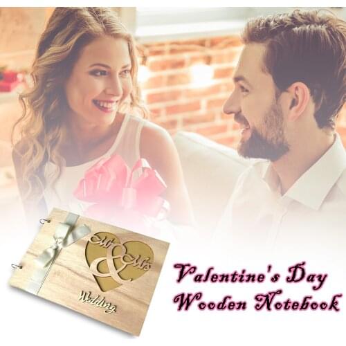 Wooden Love Record Message Book Wedding Guest Book Wedding Decoration Rustic Sweet Wedding Guestbook Wedding Gifts for Guests