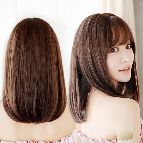 DM-WIG25) Resin Japan Anime Kigurumi Cosplay Mask Lolita BJD Crossdressing Straight Roll Cosplay Wig