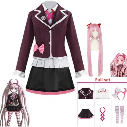 Another Episode Utsugi Kotoko Cosplay Costumes Full Set Zentai Danganronpa School Girl Short skirt Clothing Uniform