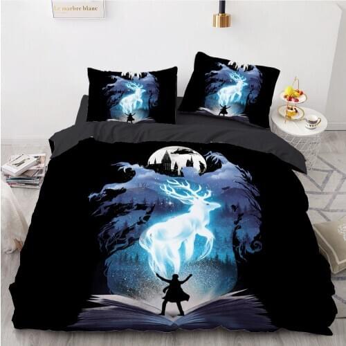 3D Bed Linens Duvet Cover Set Comforter Case Quilt Covers Bedding Sets King Queen Double Single Size Magic Style Home Textile