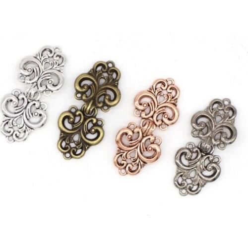 Tang suit Hanfu cheongsam hook jacket sweater shawl shirt shirt collar pin brooch duckbill metal clip gold buckle