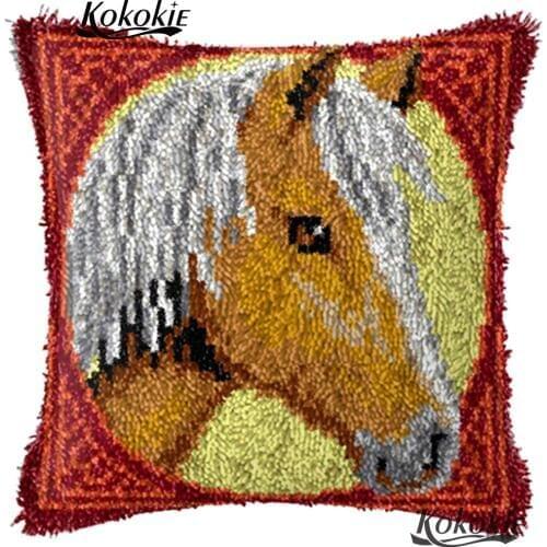 Horse Crocheting Rug Yarn embroider Needlework kits 3d carpet cross stitch sets sale Threads embroidery Latch Hook Rug Kits