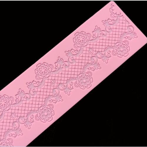 Minsunbak Lace Silicone Sugar Lace Mat Wedding Cake Edge Decorated Fondant Mold Sugarcraft, Kitchen Accessories