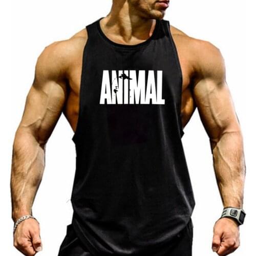 2021 high quality New Gym Men Muscle Sleeveless Shirt Tank Top Bodybuilding Sport Fitness Workout Vest top