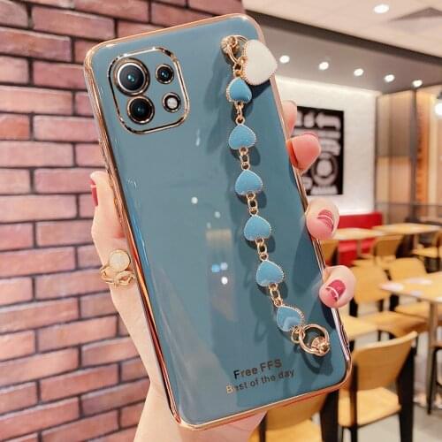 Wristband Bag Plating Soft Phone Case For Samsung Galaxy A51 A71 A70 A10 A20 A30 A40S A11 A52 A7 A8 A6 2018 A80 A90 Back Cover