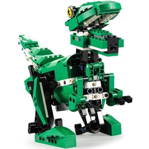 2in1 Crocodile Dinosaur Building Blocks set with Sound Ifrared Sensing Motor Brick Compatible All Major brand Toys Gift Kids boy