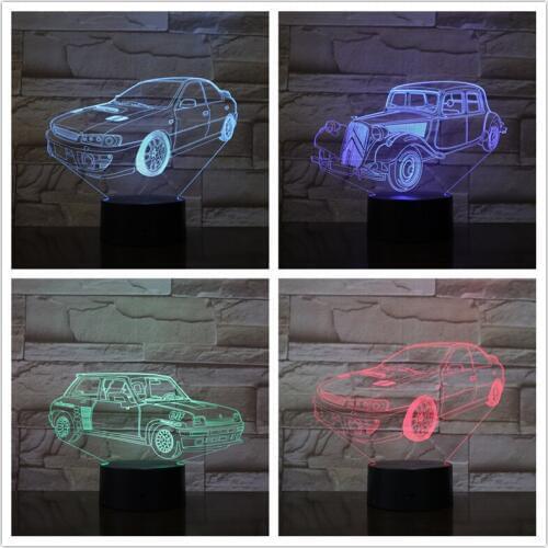 Super Car Table Lamp 7 Colors Changing Desk Lamp 3D Lamp Night Lights Led Light Drop Shipping Friends Kids Birthday Gift
